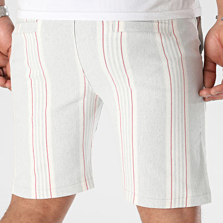 Frilivin - Pantalones cortos chinos a rayas grises