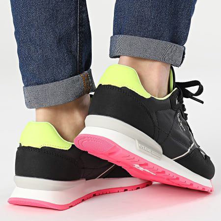 Pepe Jeans - Brit Neon Zapatillas Mujer PLS40011 Negro
