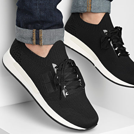 Tommy Jeans - Zapatillas Elevated Runner Knitted 1382 Negras
