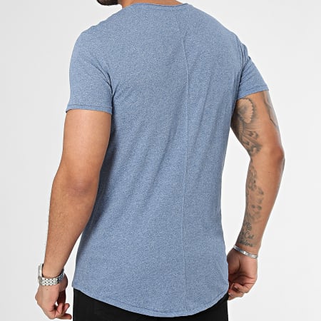 Tommy Jeans - Jasper 9587 Camiseta cuello pico azul jaspeado