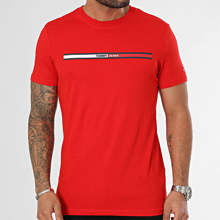 Tommy Jeans - Maglietta Essential Flag 3509 Rosso