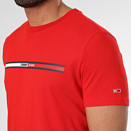 Tommy Jeans - Tee Shirt Essential Flag 3509 Rouge