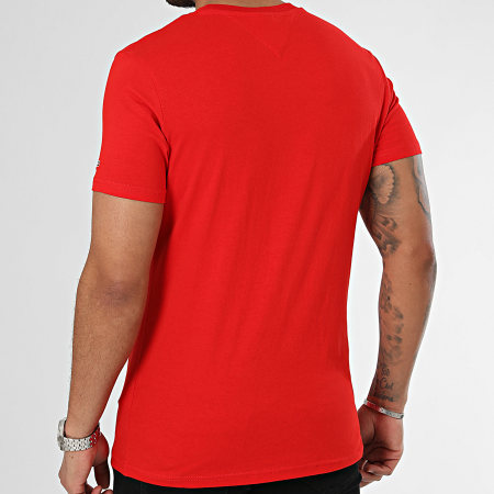 Tommy Jeans - Tee Shirt Essential Flag 3509 Rouge