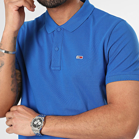 Tommy Jeans - Polo a manica corta Placket 8312 blu reale