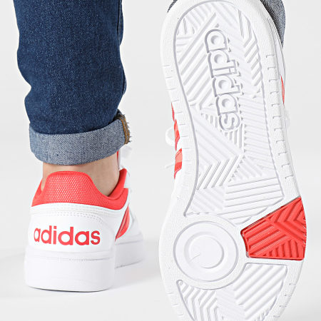 Adidas Sportswear - Baskets Femme Hoops 3.0 ID1117 Footwear White Bright Red Wonder Clay