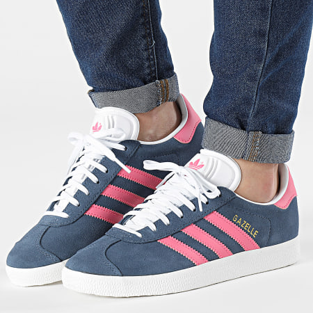 Gazelle Zapatillas Mujer ID3189 Preloved Ink Lucid Pink Gold Metallic