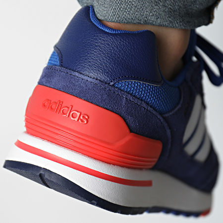 Adidas Sportswear - Sneaker Run 80s IG3531 Blu Scuro Calzature Bianco Rosso Brillante