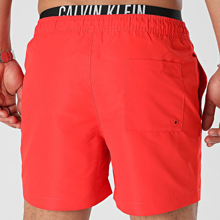 Calvin Klein - Shorts de baño Medium Double WB 0992 Rojo