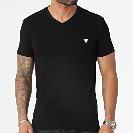 Guess - Camiseta cuello pico M2YI32-J1314 Negro
