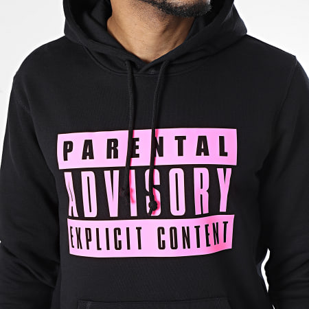 Parental Advisory - Black Pink Hoody Black Pink Fluo