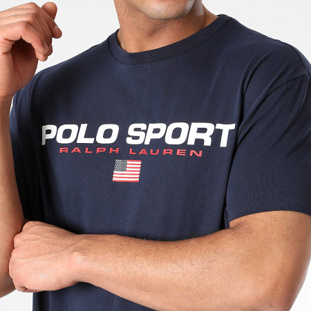 Polo Sport Ralph Lauren - Tee Shirt Regular Logo Sport Bleu Marine