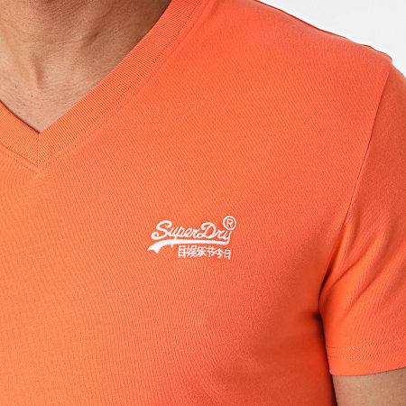 Superdry - Maglietta Essential Logo con scollo a V M1011170A Arancione