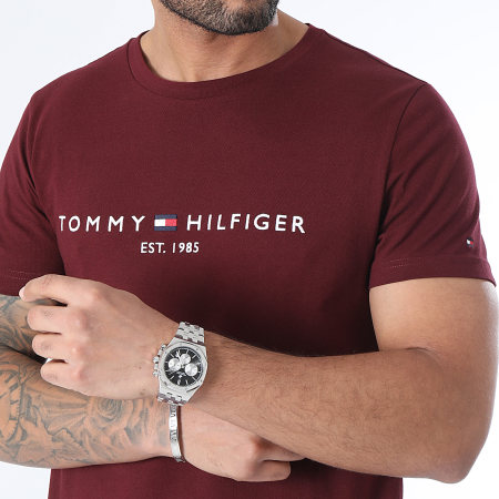 Tommy Hilfiger - 1797 Camiseta Logo Burdeos
