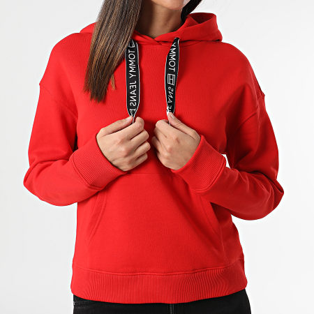 Tommy Jeans - Sweat Capuche Boxy Logo Drawcord 7794 Rouge