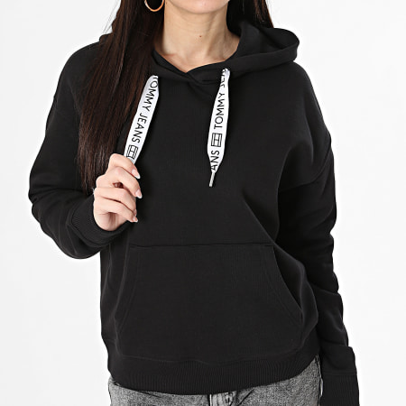 Tommy Jeans - Sweat Capuche Boxy Logo Drawcord 7794 Noir