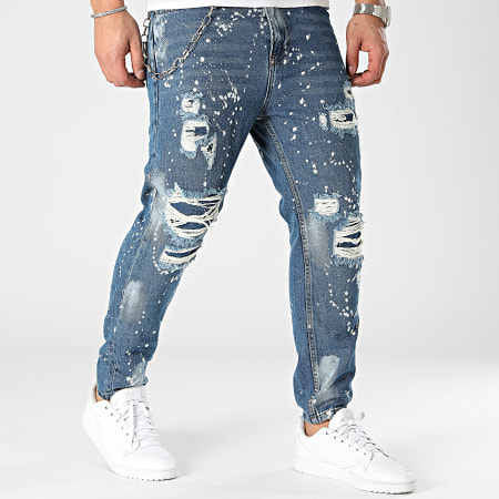 2Y Premium - Jeans skinny in denim blu