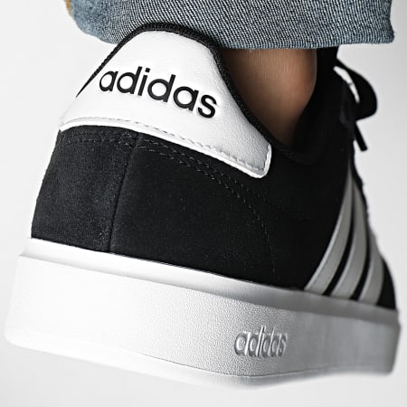 Mens black and white adidas shop