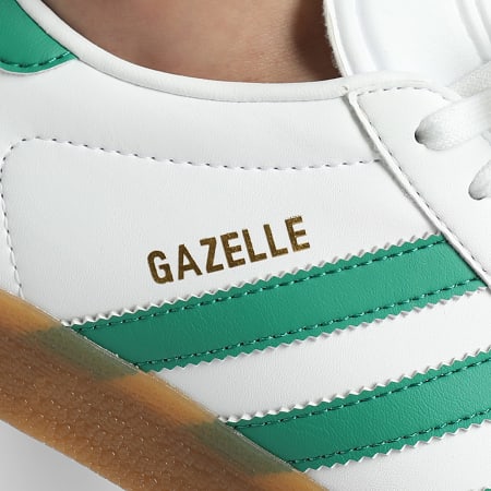 Adidas Originals - Baskets Gazelle IH2216 Calzado Blanco Negrita Verde Oro Metálico