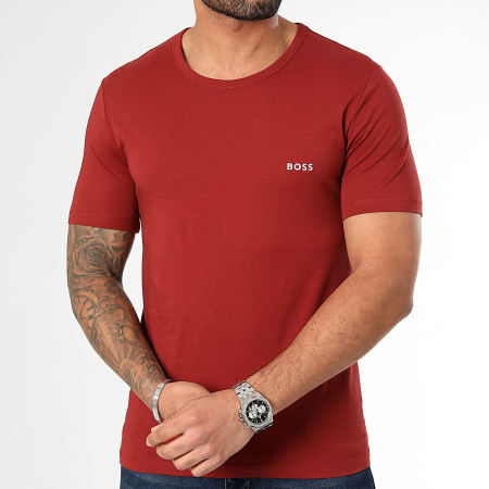 BOSS - Confezione da 3 magliette 50514977 Bianco nero rosso mattone