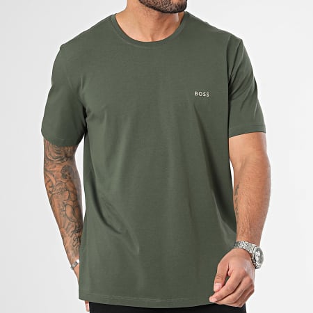 BOSS - Mix And Match Camiseta 50515312 Verde caqui oscuro