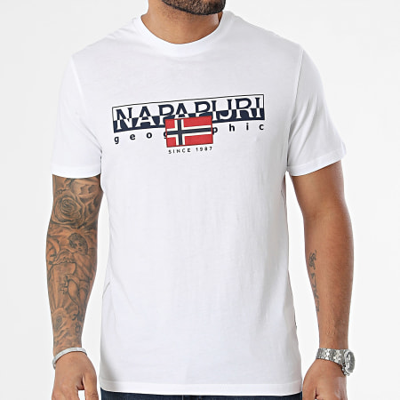 Napapijri - Camiseta S-Aylmer A4HTO Blanca