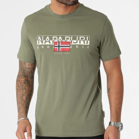 Napapijri - Camiseta S-Aylmer A4HTO Caqui Verde