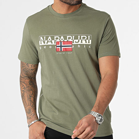 Napapijri - Maglietta S-Aylmer A4HTO Verde Khaki