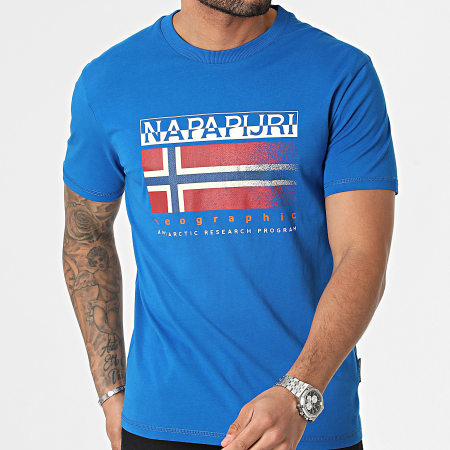 Napapijri - Tee Shirt S-Kreis A4HQR Bleu