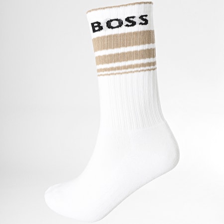 BOSS - 3 paia di calzini a coste 50515143 Bianco