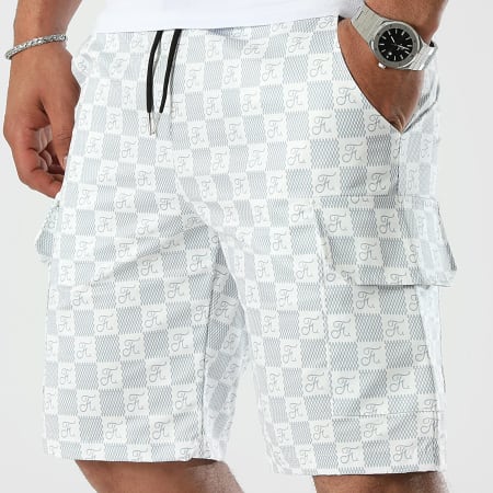 Final Club - Damier Cargo Short 0046 Bianco Grigio Chiaro