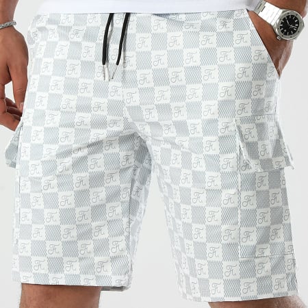 Final Club - Damier Cargo Short 0046 Bianco Grigio Chiaro