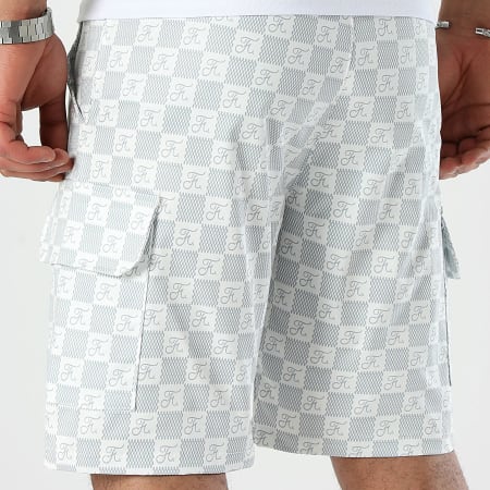 Final Club - Damier Cargo Short 0046 Blanco Gris claro