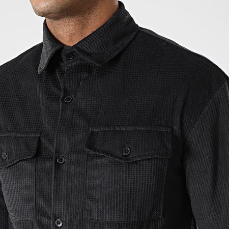 KZR - Conjunto de camisa y pantalón negro