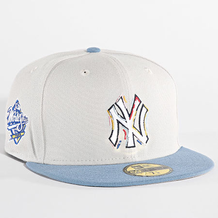 New Era - Gorra ajustada 59 Cincuenta New York Yankees 60504379 Beige Azul