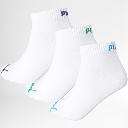 Puma - Lote de 3 pares de calcetines deportivos 261080001 Blanco