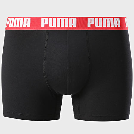 Puma - Set di 2 boxer 701226387 Rosso Nero