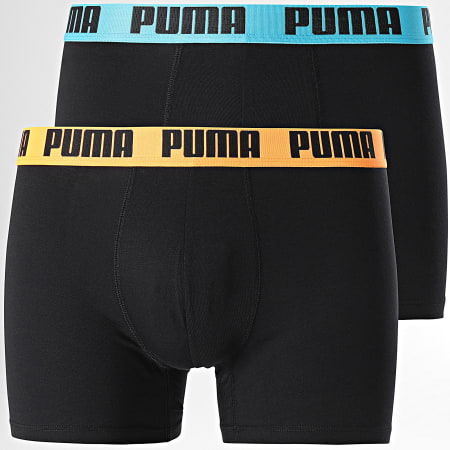 Puma - Set di 2 boxer 701226387 Nero Blu Arancione