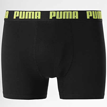 Puma - Lot De 2 Boxers 701226387 Jaune Fluo Noir