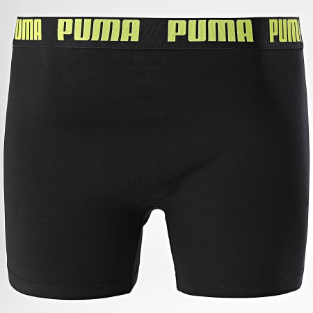 Puma - Lot De 2 Boxers 701226387 Jaune Fluo Noir