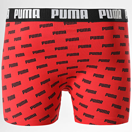 Puma - Set di 2 boxer 701226391 Rosso Nero