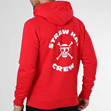 One Piece - Sweat Capuche Equipage Rouge