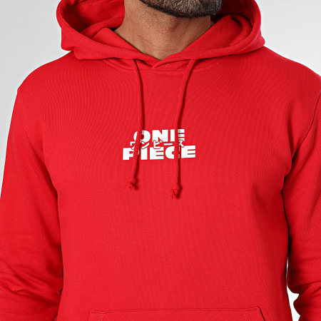 One Piece - Sweat Capuche Equipage Rouge