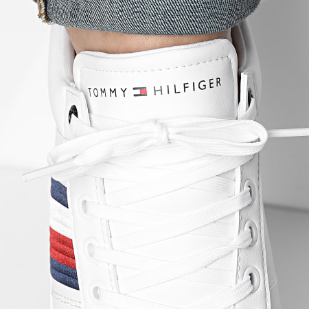Tommy Hilfiger - Zapatillas Iconic Vulc Stripes 4722 Blancas