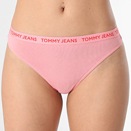 Tommy Jeans - Lot De 3 Strings Femme 5011 Rose Rouge Noir