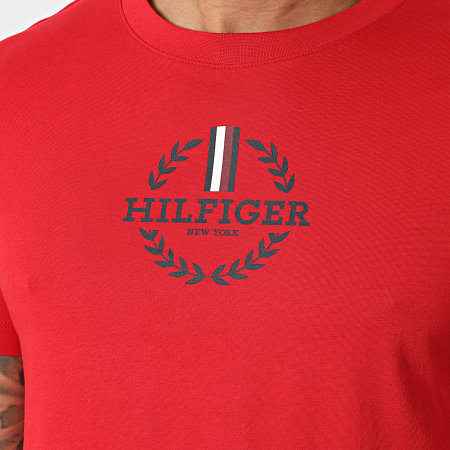 Tommy Hilfiger - Tee Shirt Global Stripe Wreath 4388 Rouge