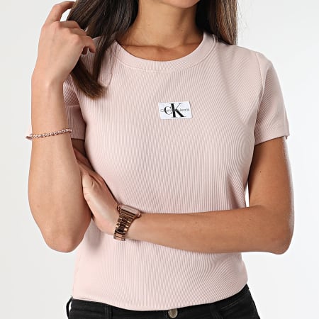 Calvin Klein - Camiseta Slim Mujer 3358 Rosa