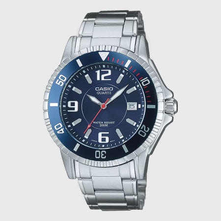 Casio - MTD-1053D-2AVES Reloj azul marino plateado