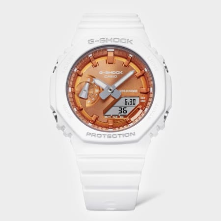 G-Shock - Montre G-Shock GMA-S2100WS-7AER Blanc Orange