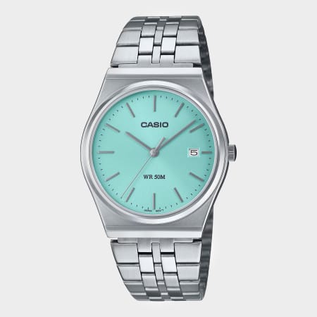 Casio - Orologio Timeless MTP-B145D-2A1VEF Argento Turchese