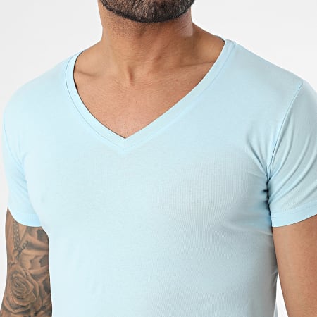 MTX - Camiseta cuello pico Azul claro